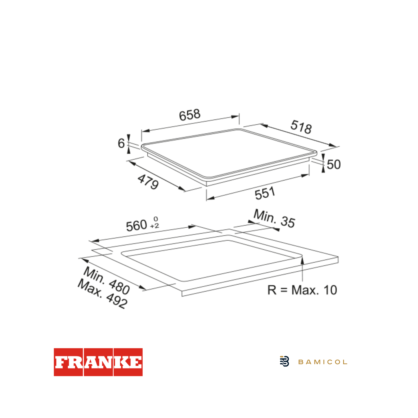 FRANKE - Cubierta de inducción Maris 65cm - FMA 654 I FP - 1080675410