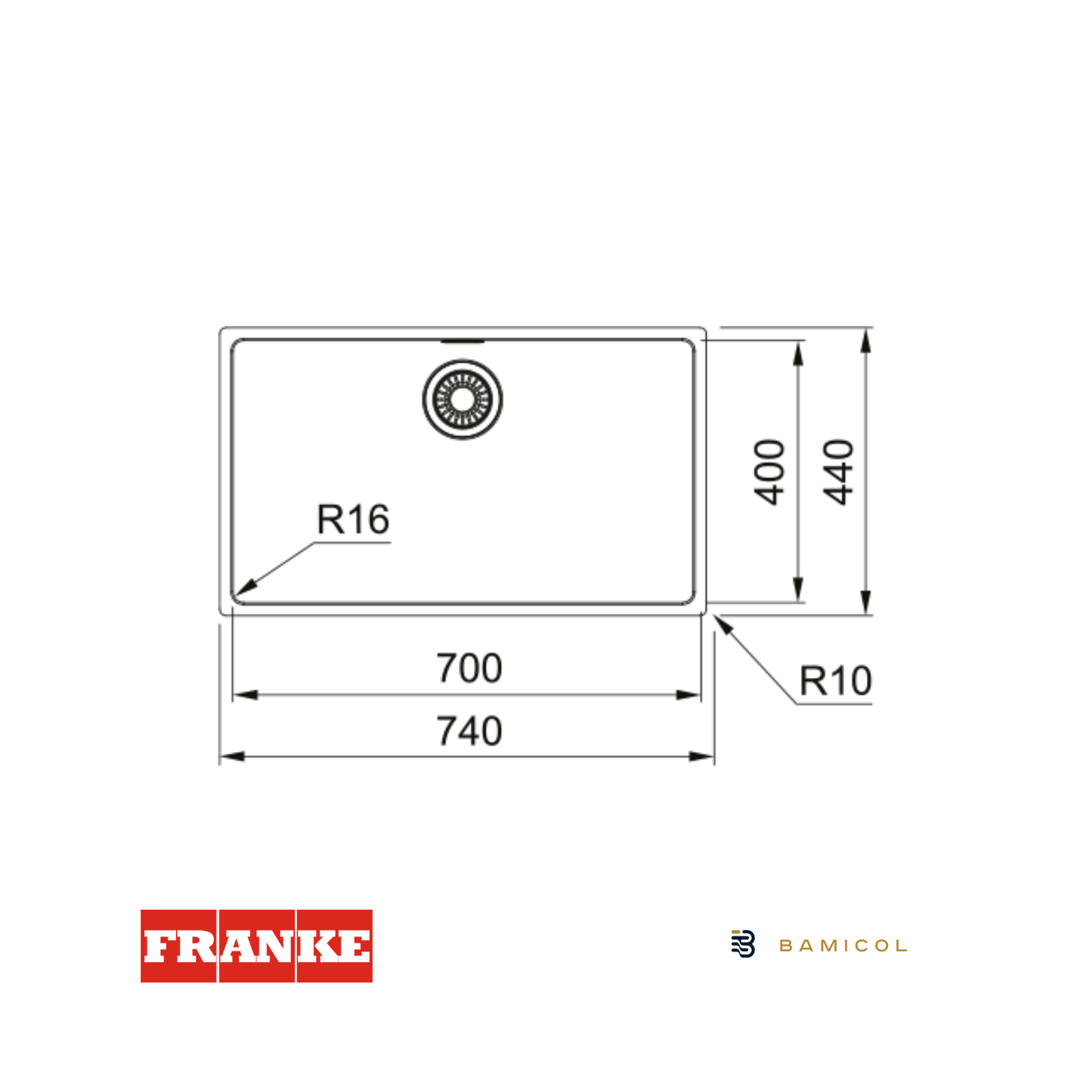 FRANKE - Cubeta Maris Quiet MQX 110-82 1220694479