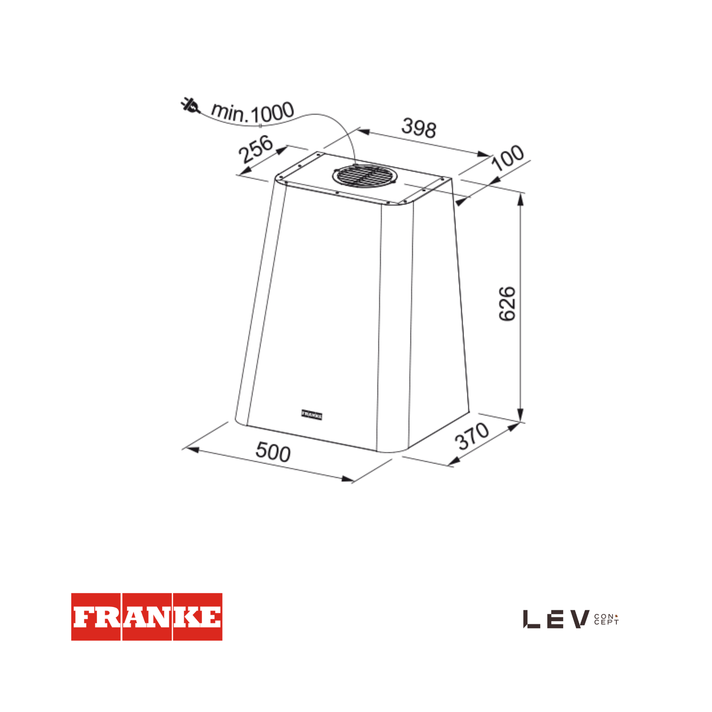 FRANKE - Extractor de pared negro - FSMD 508 BK - 3350528006