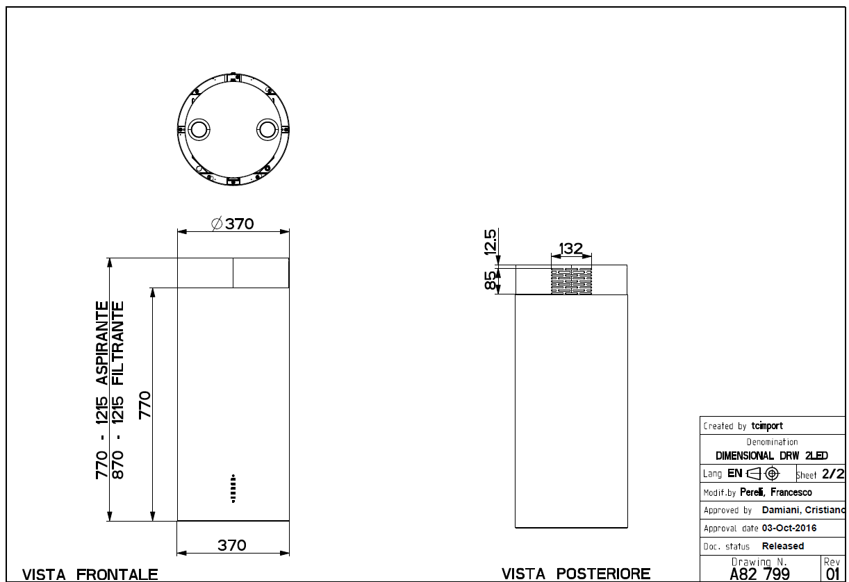 FRANKE (335.0588.221) - FTU 3707 PLUS I XS LED - Extractor circular de isla