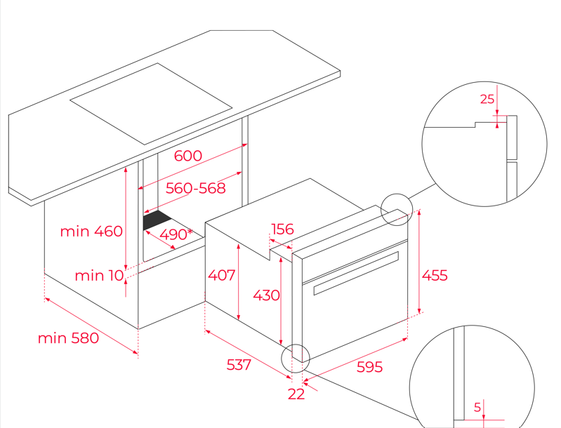 TEKA - HLC 847 SC - Horno multifunción vapor compacto de 60cm