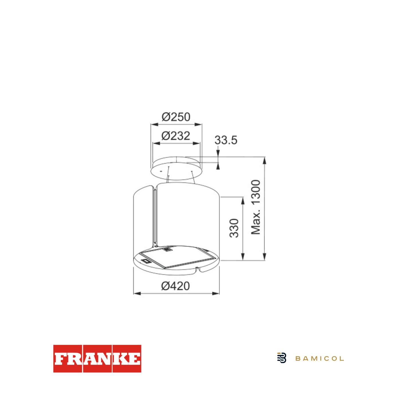 FRANKE - Campana colgante Smart - FSMS F42 NEGRO - 3450654933
