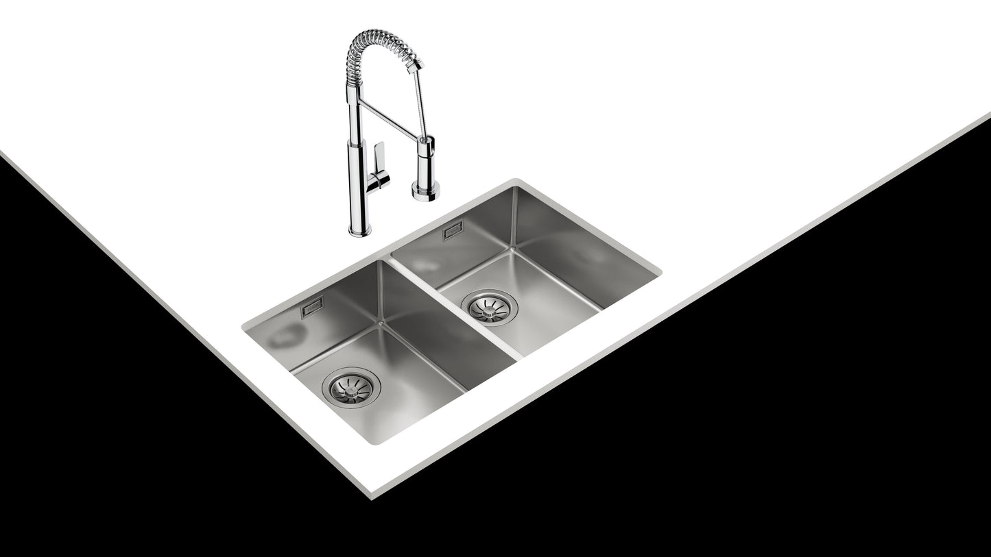 TEKA - RS15 2C 740 - Poceta doble en acero