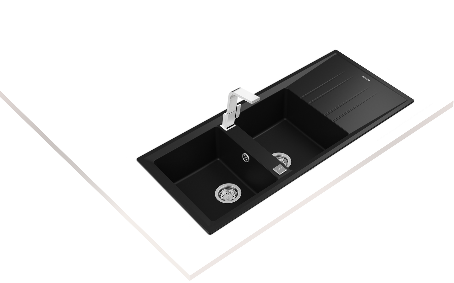 TEKA - STONE 80 B-TG 2C 1E - Poceta sintética doble negro mate