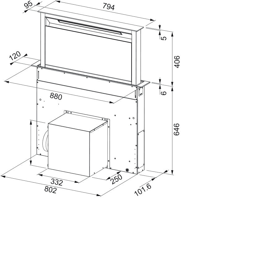 FRANKE(110.0365.588) - FDW 908 IB XS Extractor de mesón levantable