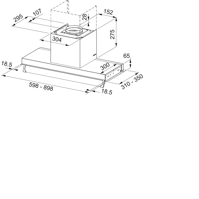 FRANKE (305.0572.834) FST PLUS 908 X - Extractor de mueble de 90cm