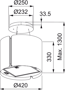 FRANKE (345.0654.870)- FSMS F42 SS ACERO - Campana Colgante Smart