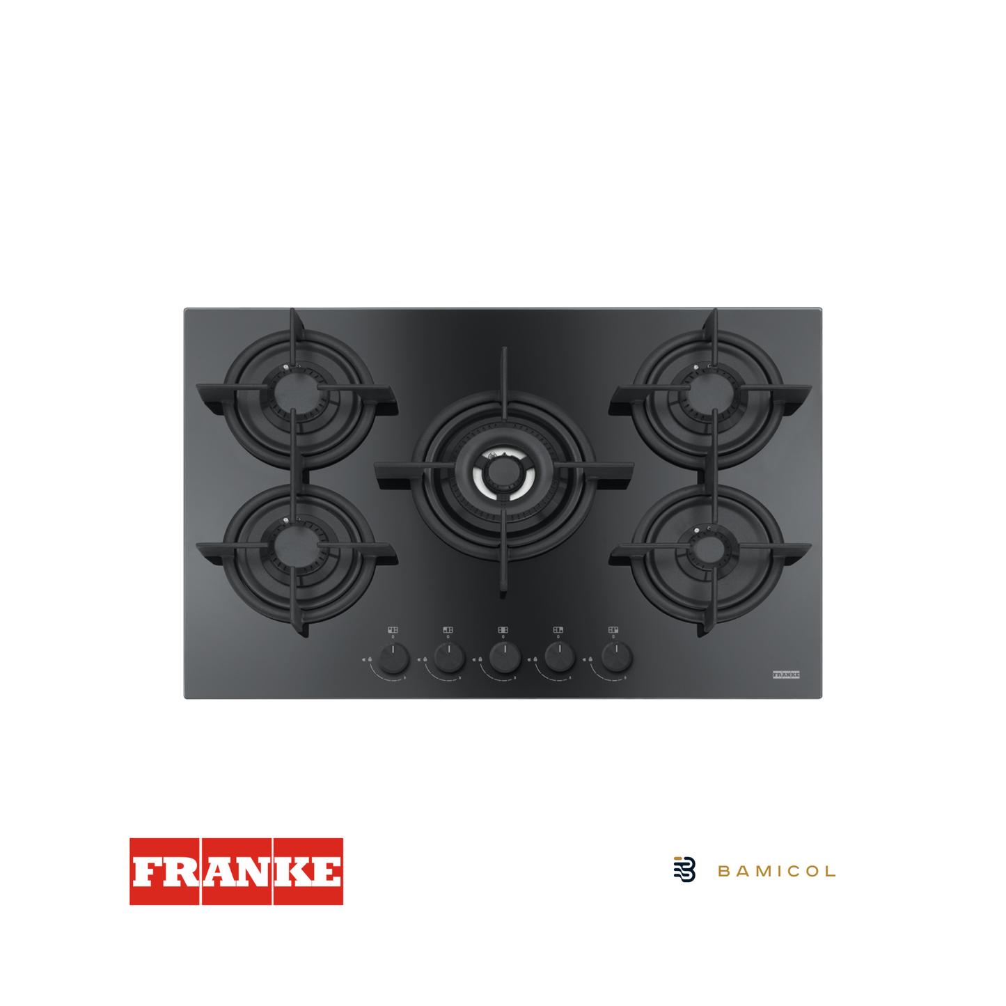FRANKE - Estufa a gas cristal negro de 75cm - FHCR 755 4GTC HE BK C- 1060374283