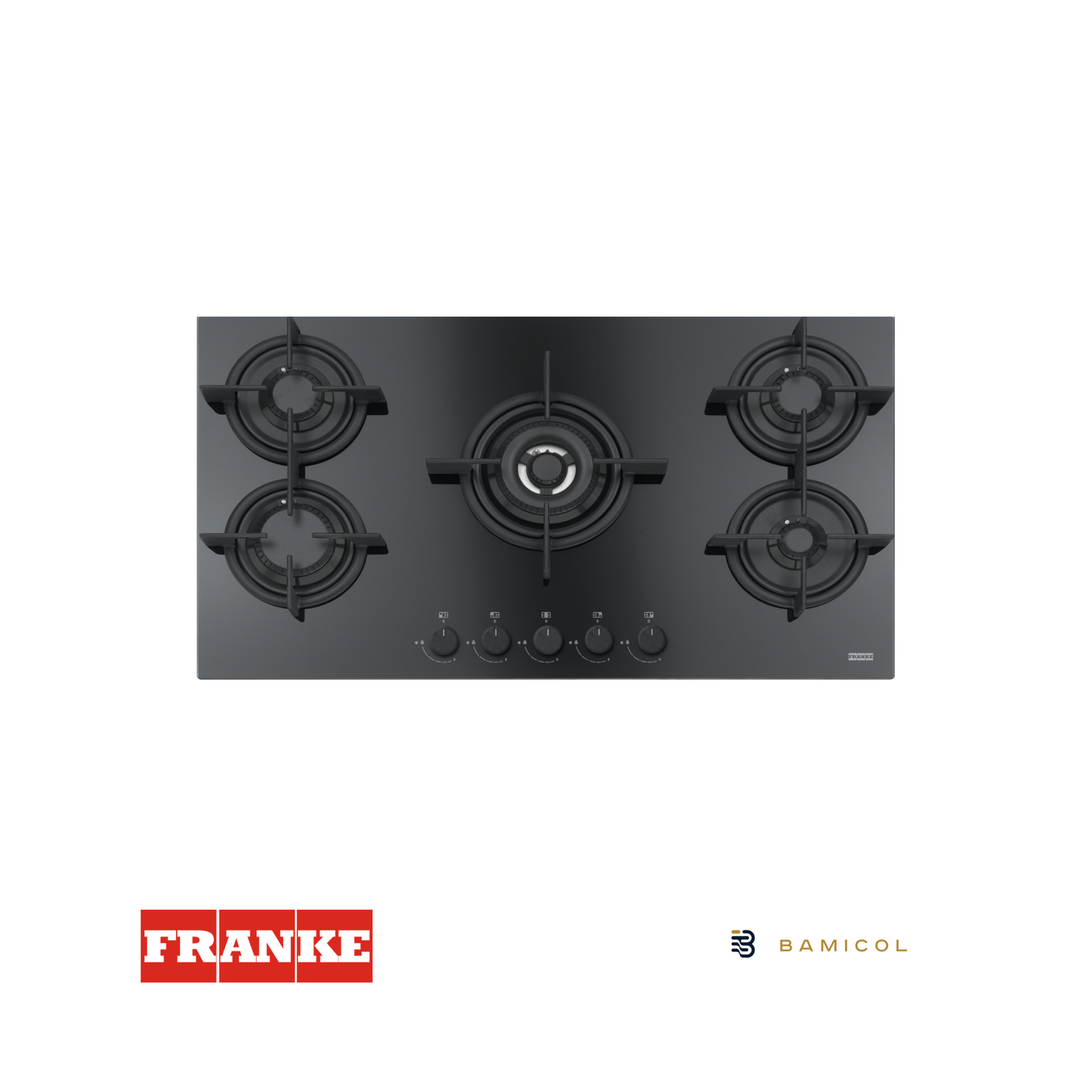 FRANKE - Estufa a gas cristal Negro de 90cm - FHCR 905 4G TC HE BK C - 1060374288
