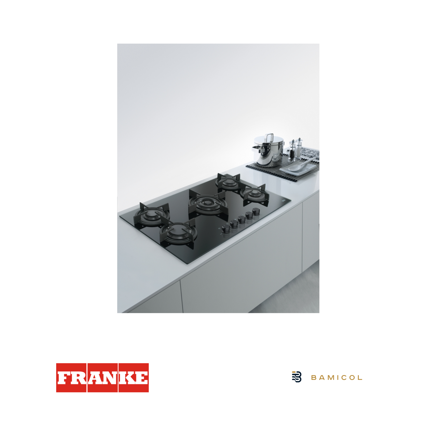 FRANKE - Estufa a gas cristal Negro de 90cm - FHCR 905 4G TC HE BK C - 1060374288