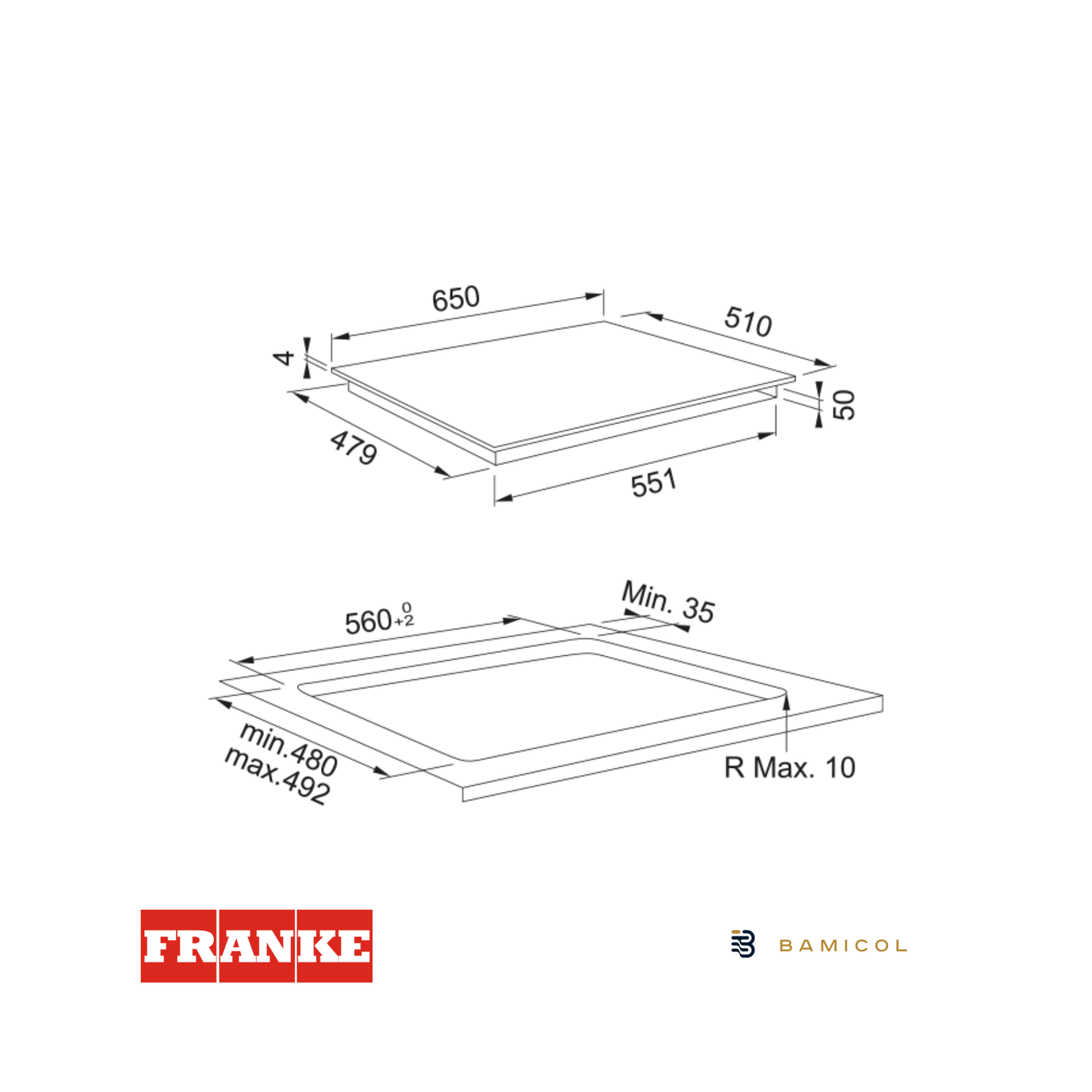 FRANKE - Cubierta inducción de 65 cm - FMA 654 I F BK - 1080606111