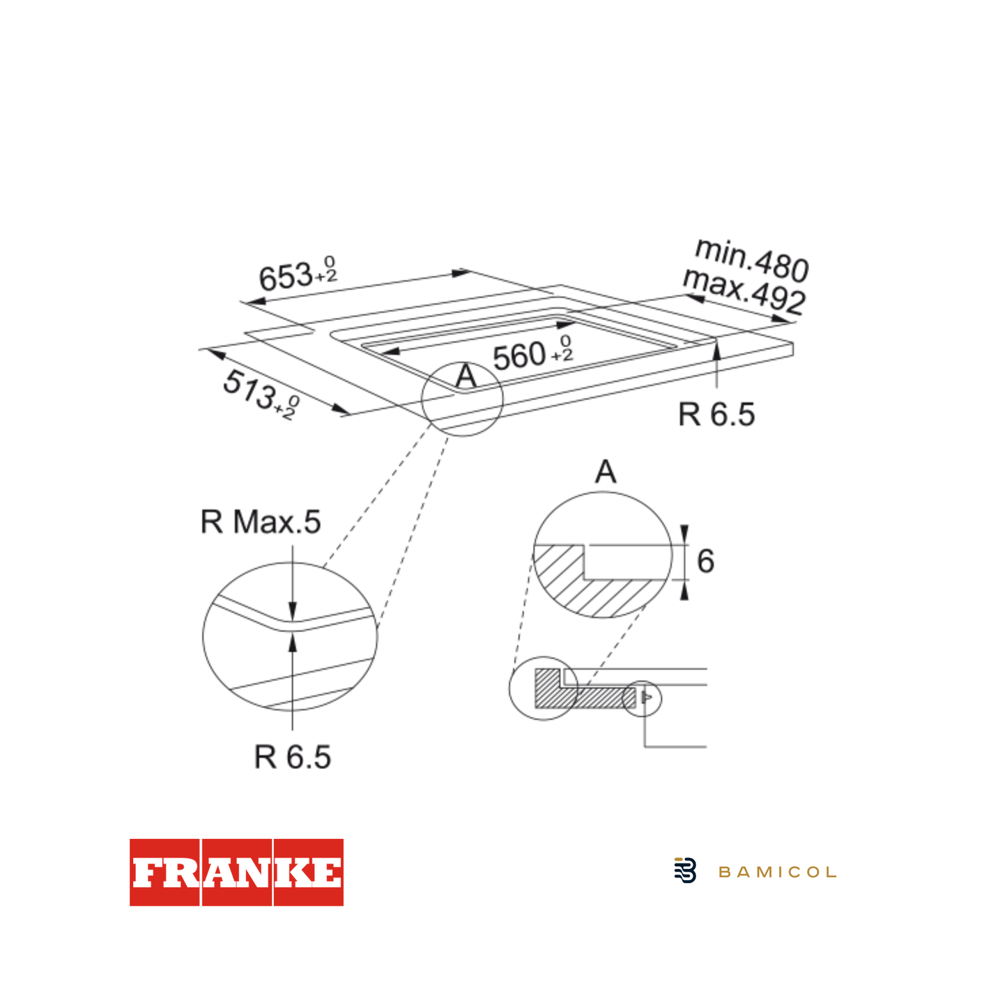 FRANKE - Cubierta inducción de 65 cm - FMA 654 I F BK - 1080606111