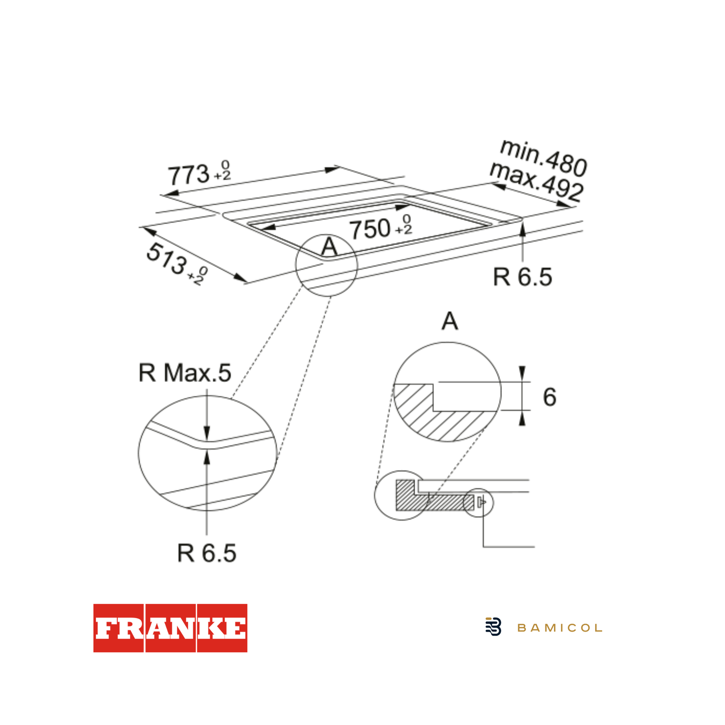 FRANKE - Cubierta inducción de 77cm - FMA 804 I F BK - 1080606112
