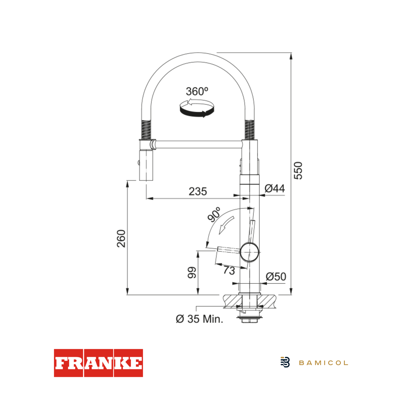 FRANKE - Vital pro agua filtrada - CROMO / GUN METAL - 1200621230