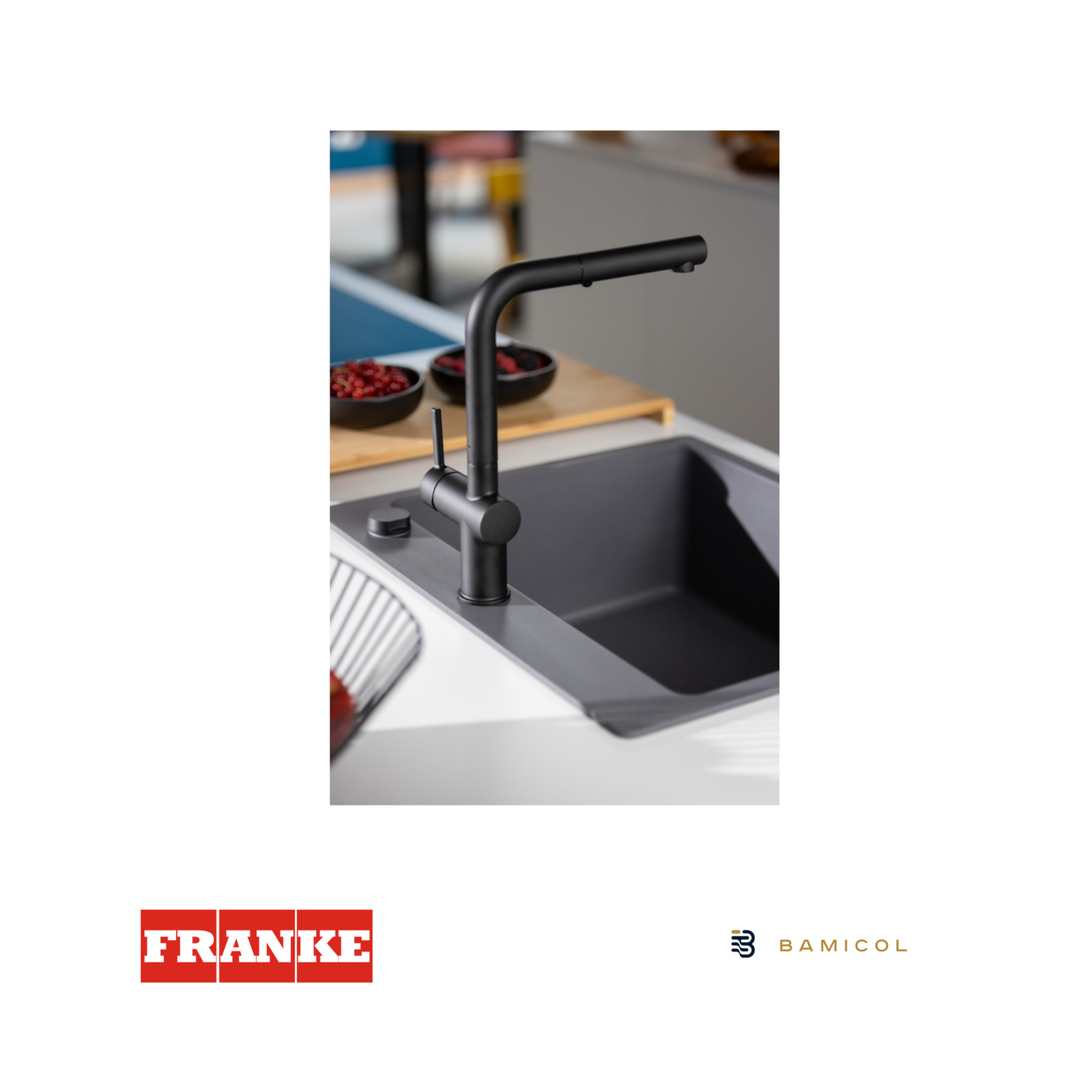 FRANKE - Grifo mezclador extraíble - ACTIVE DOCCIA NEGRO MATE - 1150653382
