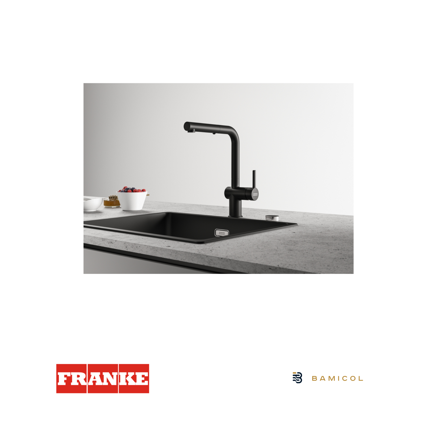 FRANKE - Grifo mezclador extraíble - ACTIVE DOCCIA NEGRO MATE - 1150653382
