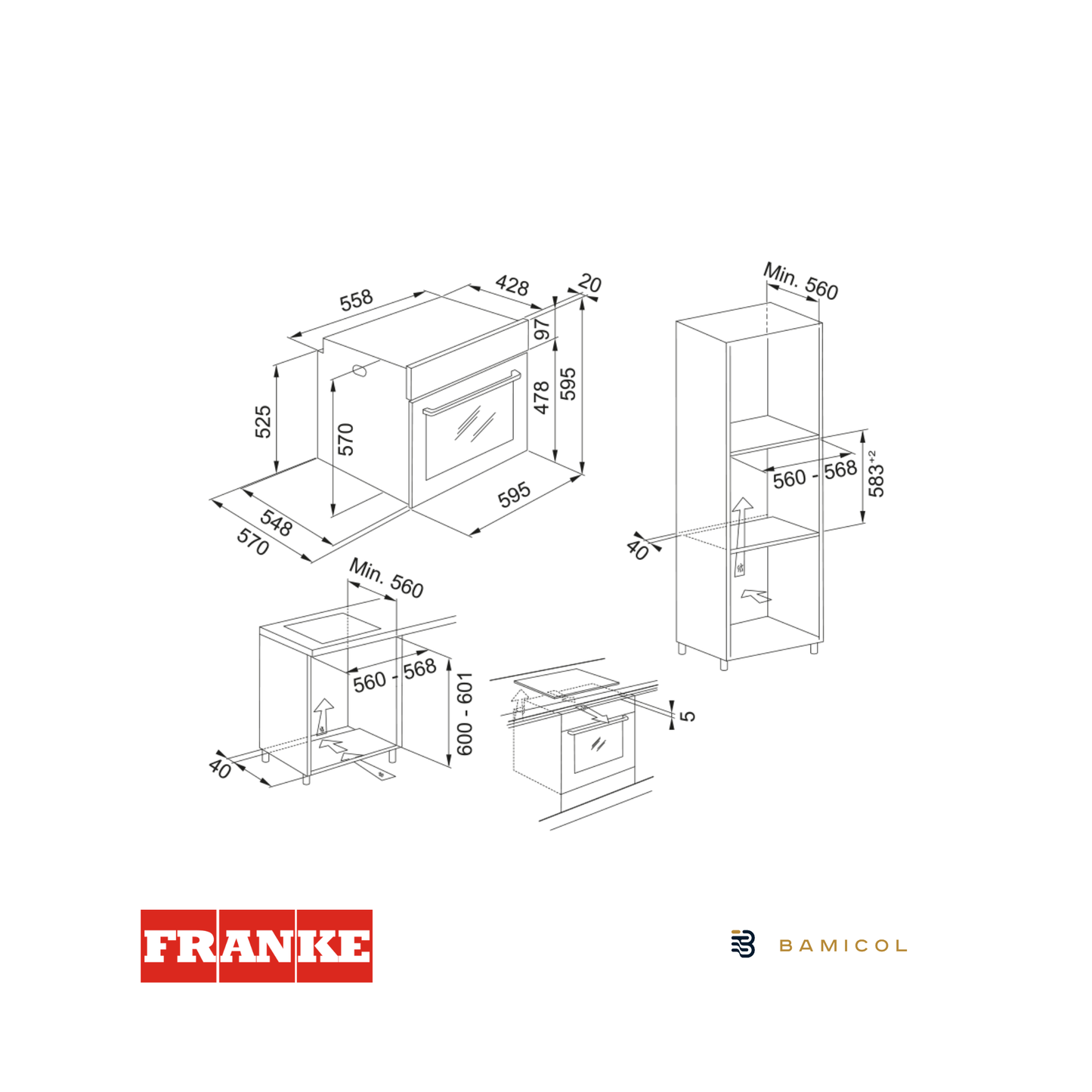 FRANKE - Horno eléctrico Smart; FSM 86 H XS - 1160605990