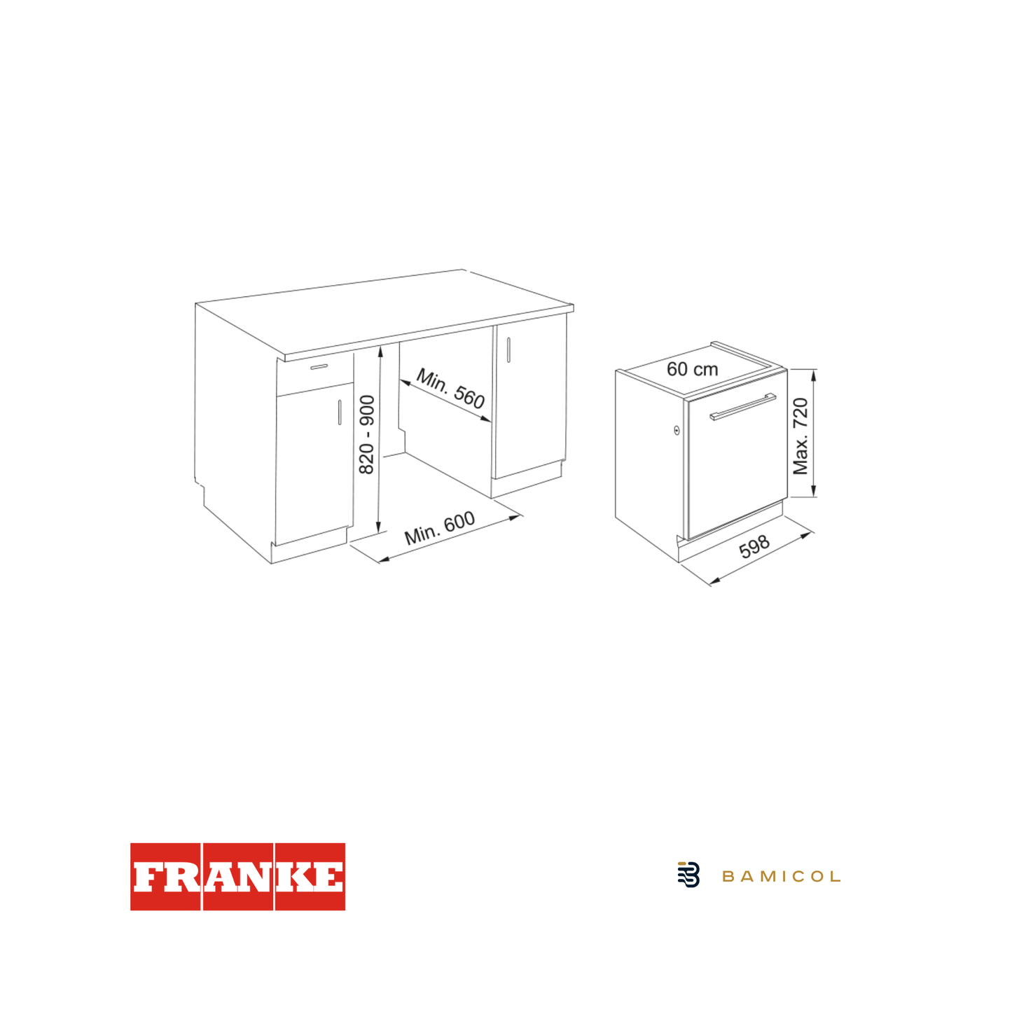 FRANKE - Lavavajillas Panelable de 60cm - FDW 614 D 10P DOS C - 1170611674
