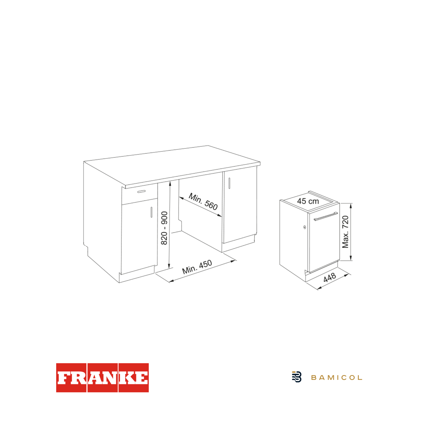 FRANKE - Lavavajillas panelable de 45cm; FDW 4510 E8P E 1170616305
