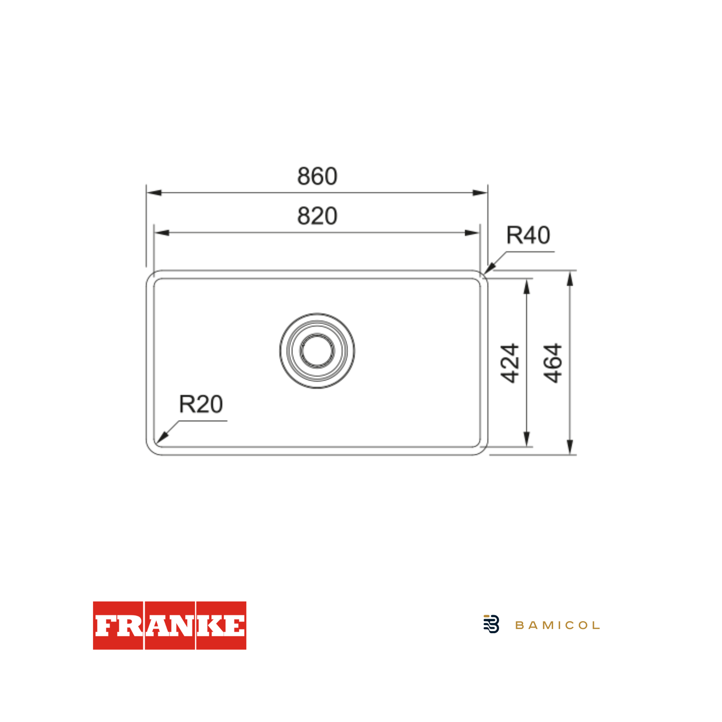 FRANKE - Cubeta Maris Quiet MQX 110-82 1220694479