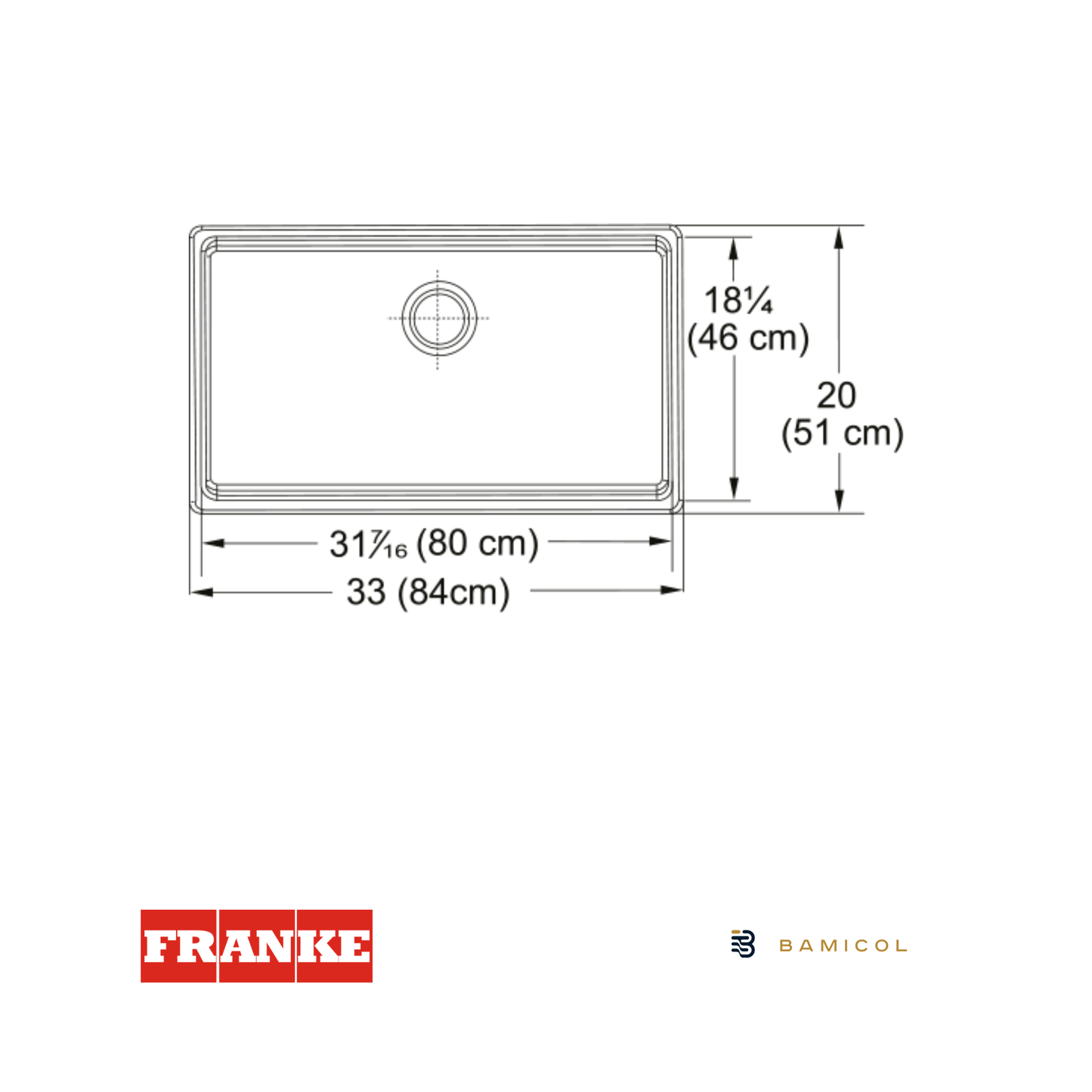 FRANKE - Fregadero Farm House FHK710-33WH - 1300079638/ 1120191592