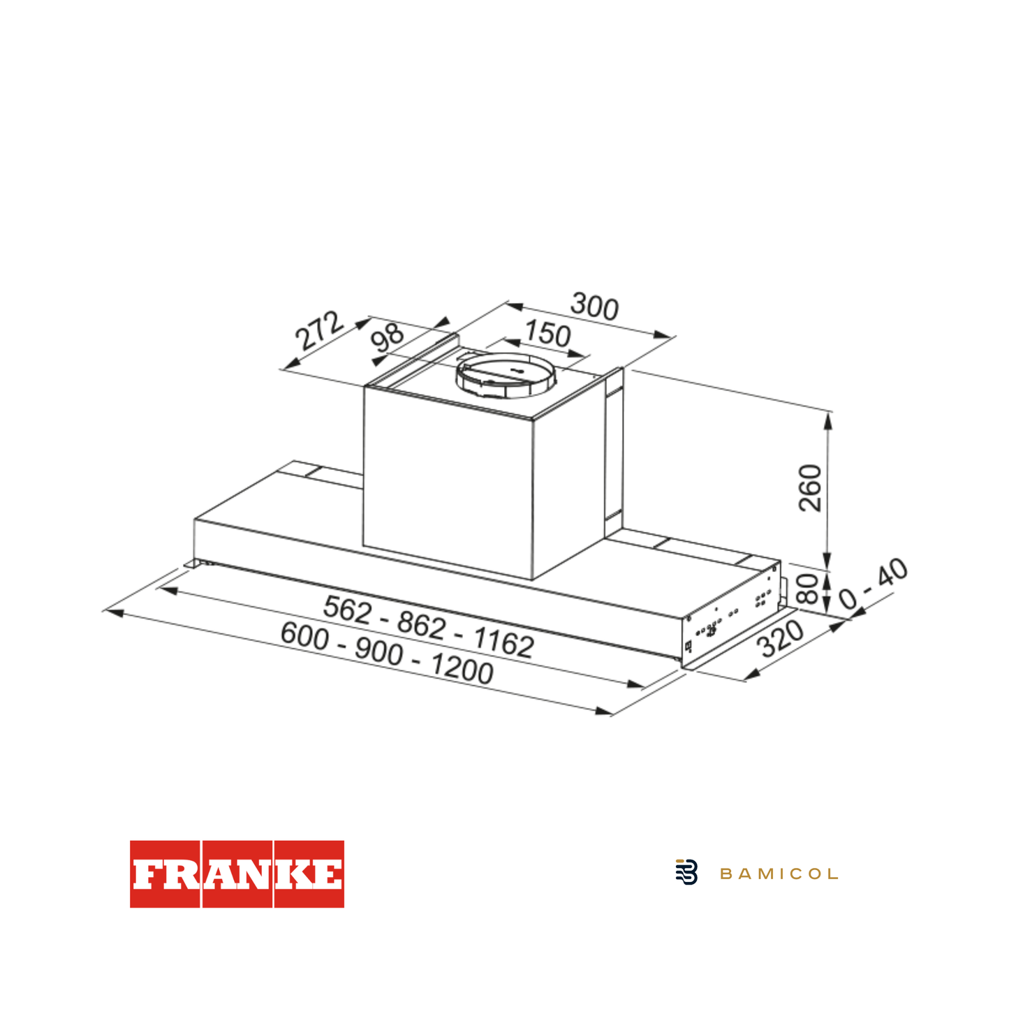 FRANKE- Extractor de mueble de 90cm - FST PLUS 908 X - 3050572834
