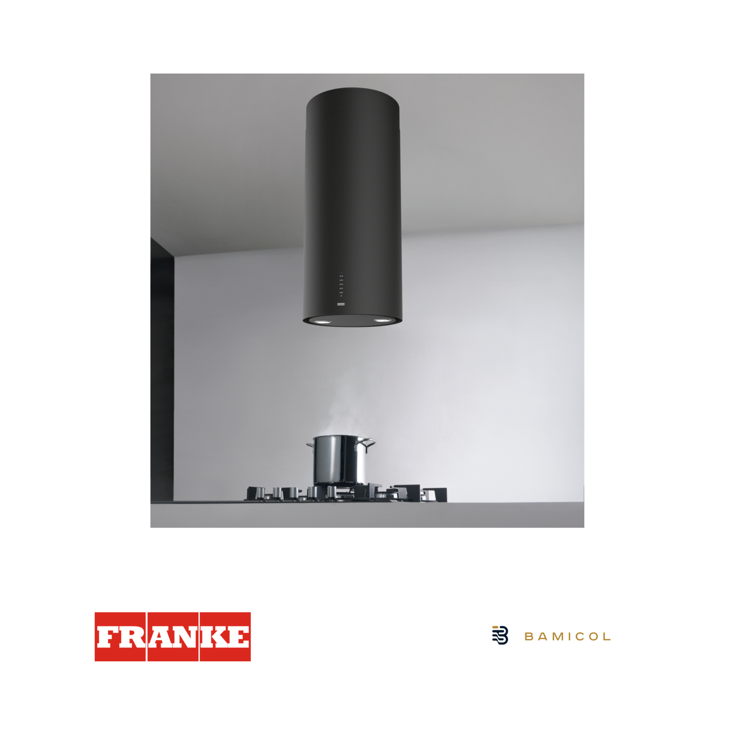 FRANKE- Extractor circular de isla - FTU 3707 PLUS I BK LED - 3350588180