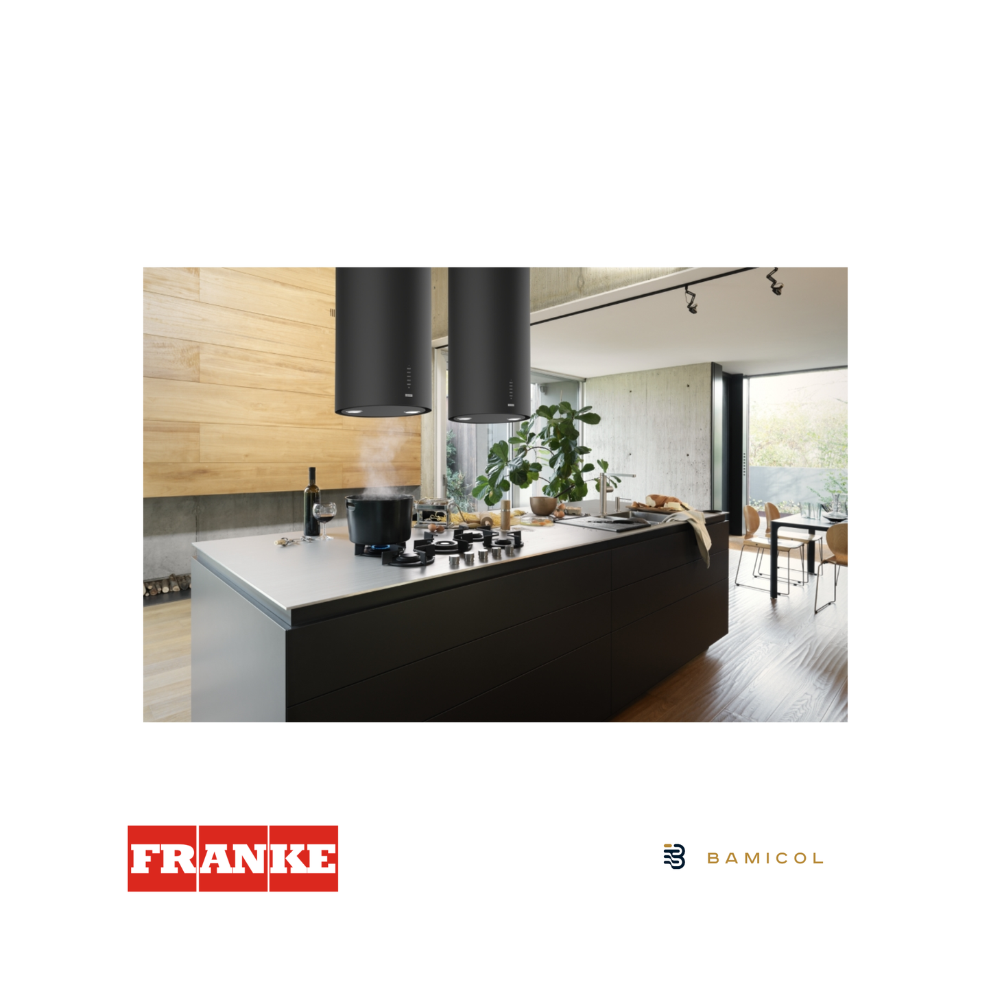 FRANKE- Extractor circular de isla - FTU 3707 PLUS I BK LED - 3350588180