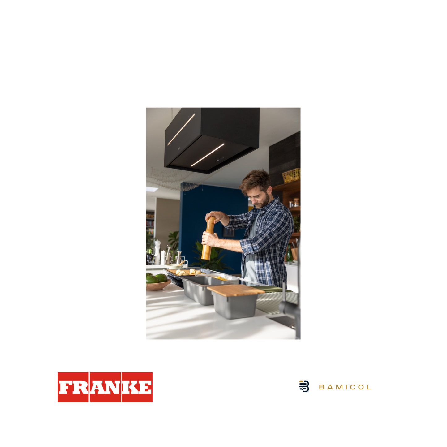 FRANKE - Campana de Isla HOOD FMAS BK EXTRA MATT F80 KL - Maris - 3450698564