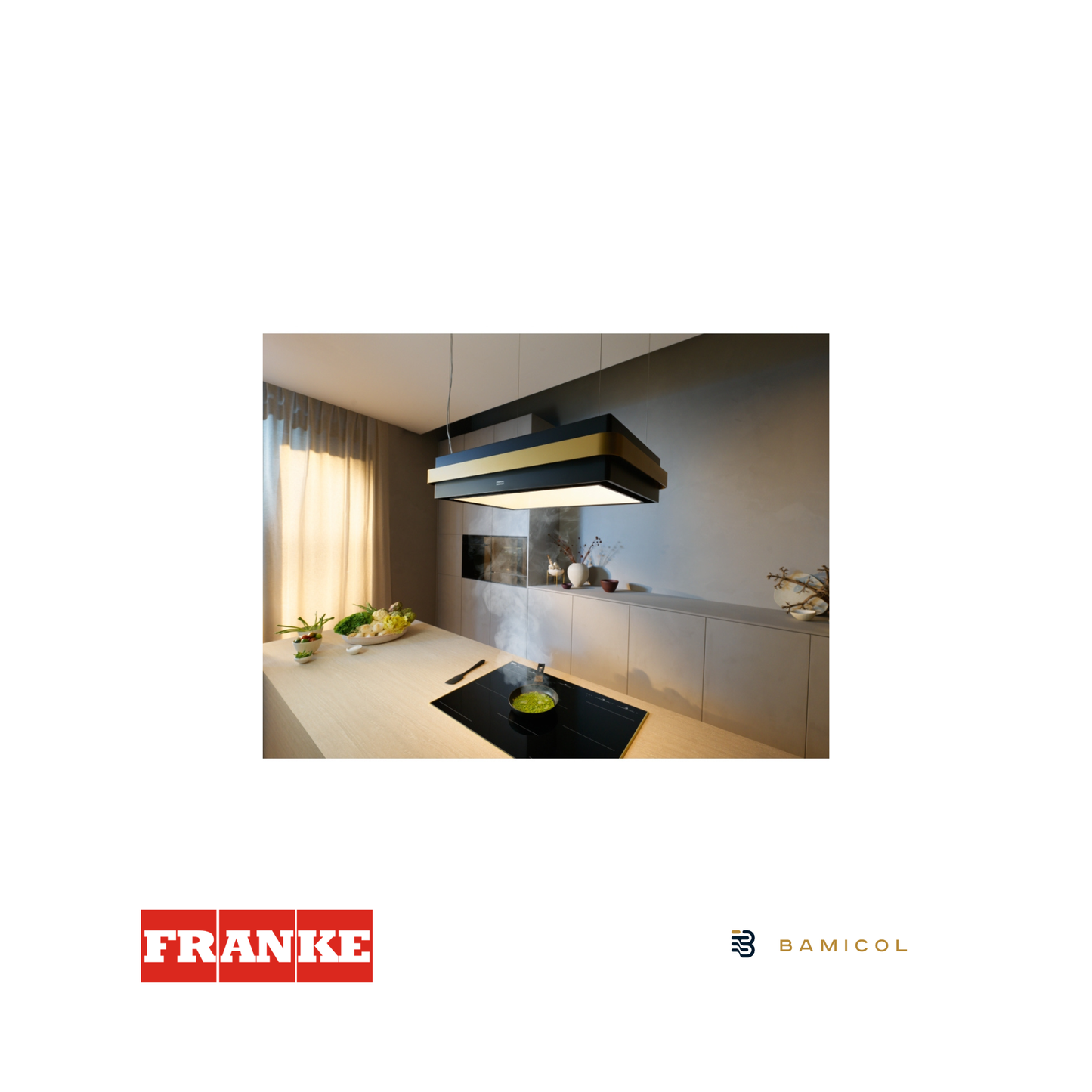 FRANKE - Campana de Isla HOOD FMYS BK/GD F80 KL Mythos 3450726998