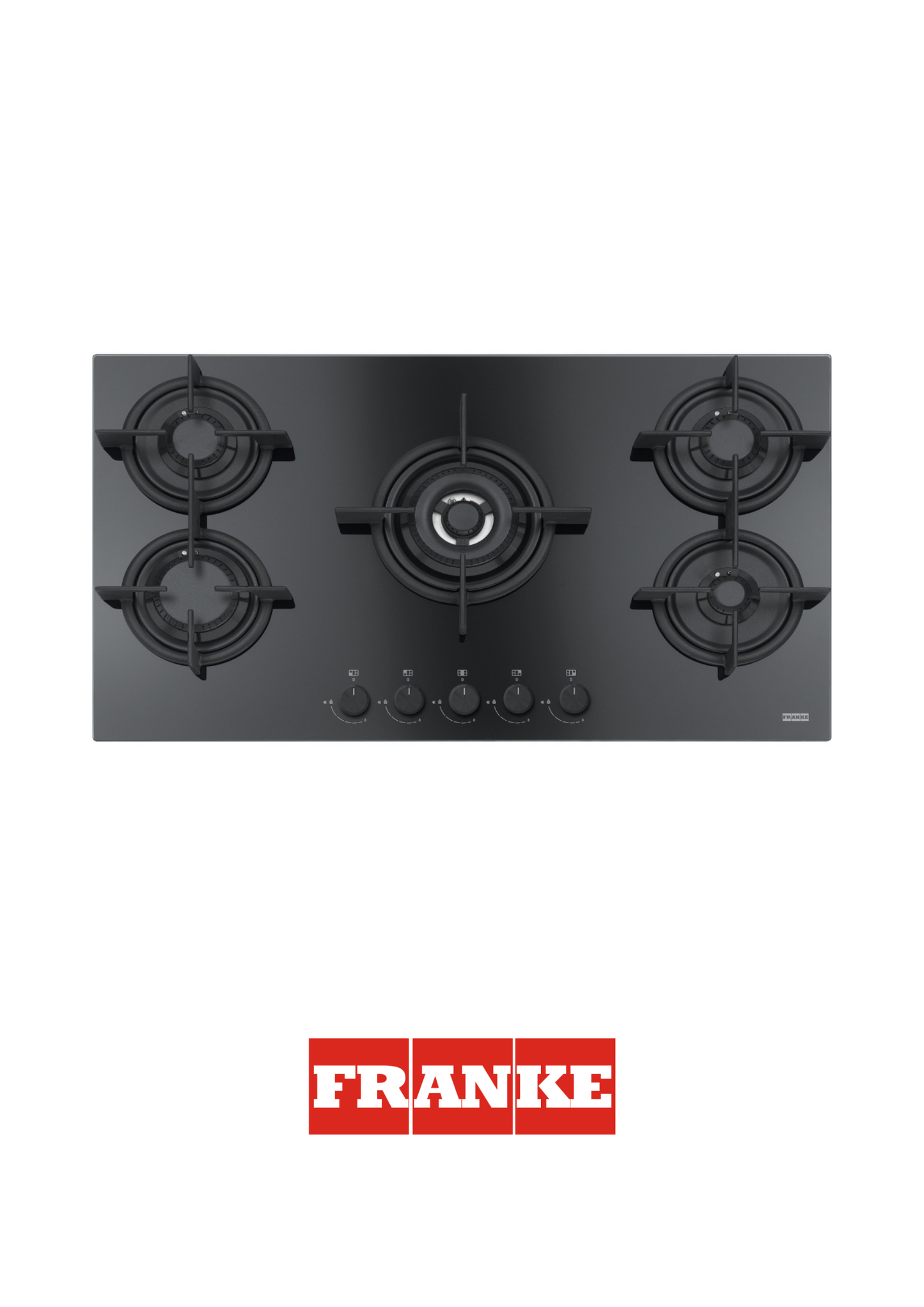 FRANKE (106.0374.288) FHCR 905 4G TC HE BK C - Estufa de gas cristal de 90 cm