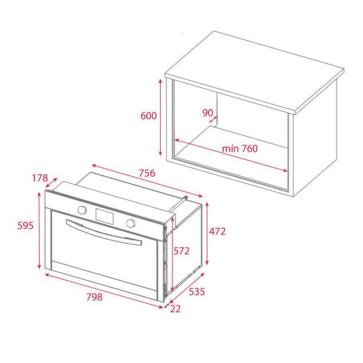 TEKA - HLC 844 C - Horno microondas combi