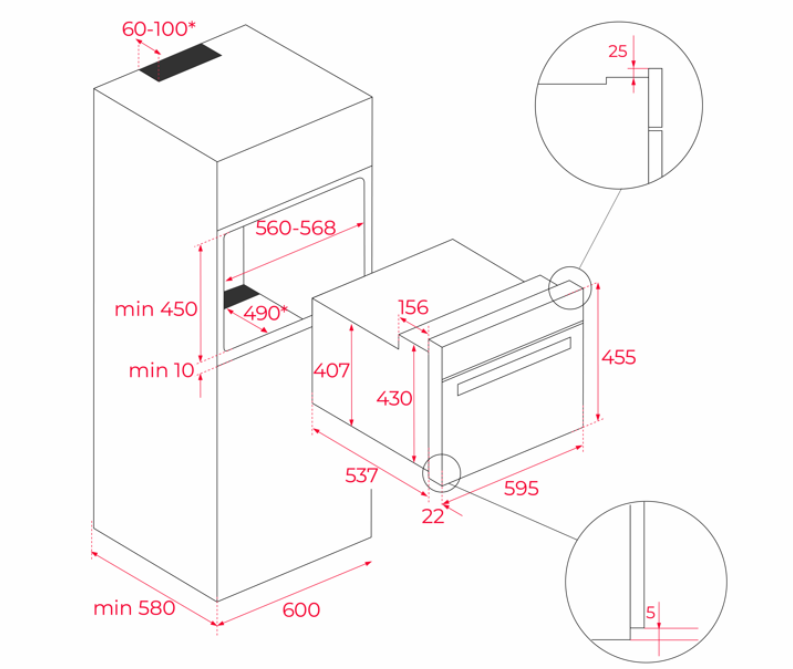 TEKA - HLC 84 G1 - Horno mas Microondas de 60 CM