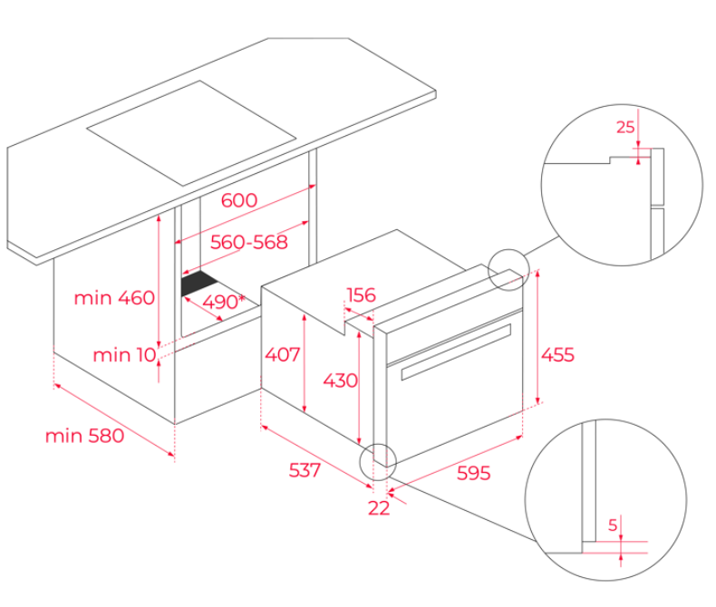 TEKA - HLC 84 G1 - Horno mas Microondas de 60 CM